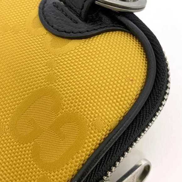 Gucci pouch yellow black off the grid 645060 ec-20650 nylon leather GUCCI GG cha - Picture 10 of 10